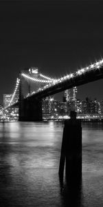 Ciudades,Noche,Paisaje,Ríos,Puentes