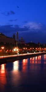 Rivières,Nuit,Villes,Paysage,Moscou