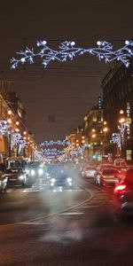 Paisaje,Ciudades,Carreteras,Noche