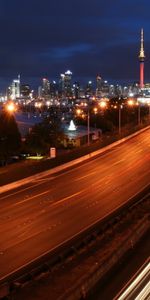 Ciudades,Paisaje,Carreteras,Noche