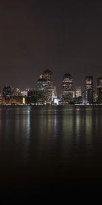 Landscape,Cities,Sea,Night