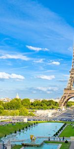 Tour Eiffel,Nuages,Villes,Sky,Paysage