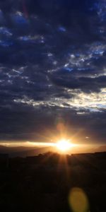 Nuages,Coucher De Soleil,Paysage