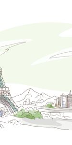 Paysage,Tour Eiffel,Dessins