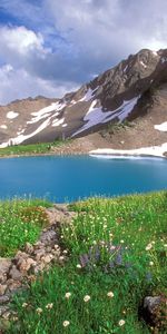 Herbe,Paysage,Montagnes,Lacs