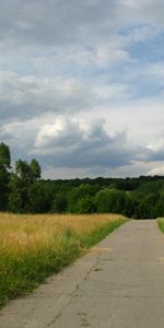 Herbe,Routes,Paysage,Sky