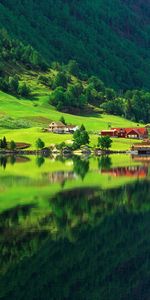 Landscape,Houses,Lakes