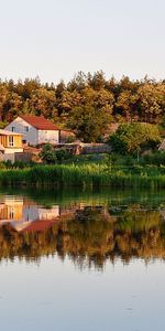 Landscape,Houses,Lakes