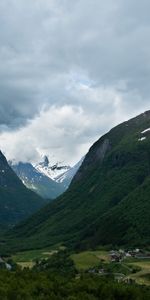 Landscape,Houses,Mountains