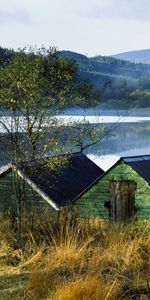 Ríos,Otoño,Casas,Paisaje