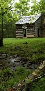 Landscape,Houses,Trees