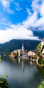 Lac,Nature,Imeuble,Village,Bâtiment,Montagnes,Paysage