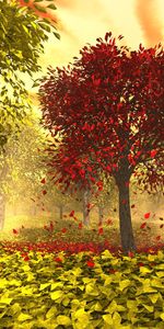 Landscape,Leaves,Trees,Autumn