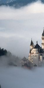 Landscape,Mountains,Clouds,Castles