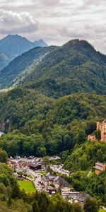 Landscape,Mountains,Clouds,Castles