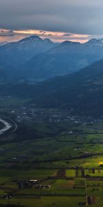 Landscape,Mountains,Fields