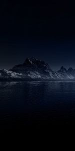 Landscape,Mountains,Night,Lakes,Moon