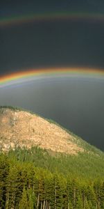 Montagnes,Paysage,Arc En Ciel