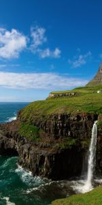 Montagnes,Paysage,Mer,Cascades