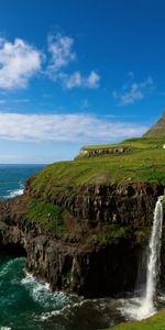 Landscape,Mountains,Sea,Waterfalls