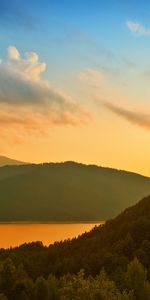 Montagnes,Paysage,Coucher De Soleil