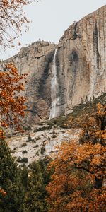 Landscape,Nature,Trees,Rock,Waterfall,Autumn