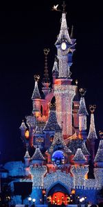 Диснейленд (Disneyland),Ночь,Пейзаж