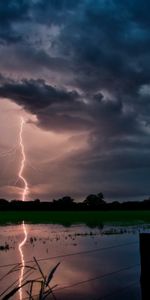 Landscape,Night,Lightning