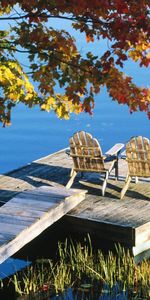 Feuilles,Rivières,Automne,Paysage