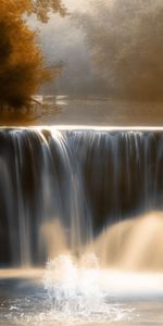 Landscape,Rivers,Birds,Waterfalls