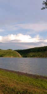 Herbe,Rivières,Nuages,Paysage