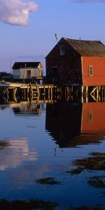 Landscape,Rivers,Houses