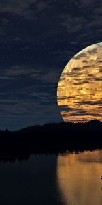 Landscape,Rivers,Moon