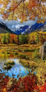 Automne,Montagnes,Rivières,Paysage