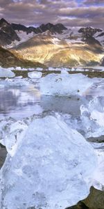 Montagnes,Rivières,Glace,Paysage