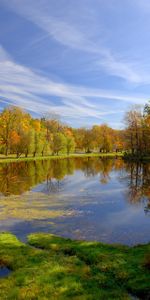 Река,Деревья,Пейзаж,Осень