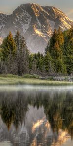 Montagnes,Paysage,Rivières,Arbres