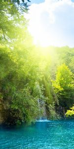 Landscape,Rivers,Trees,Mountains,Waterfalls