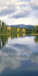 Rivières,Arbres,Sky,Nuages,Paysage