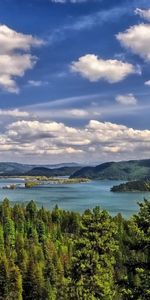 Landscape,Rivers,Trees,Sky,Clouds