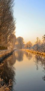 Arbres,Neige,Rivières,Paysage