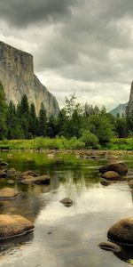 Landscape,Rivers,Trees,Stones,Mountains