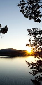 Landscape,Rivers,Trees,Sunset