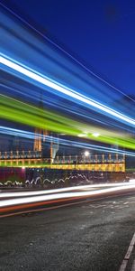 Ciudades,Noche,Big Ben,Carreteras,Paisaje