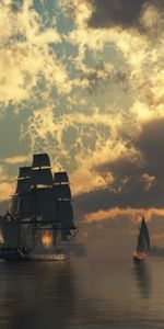 Nubes,Transporte,Paisaje,Mar,Barcos,Imágenes