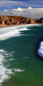 Nubes,Ondas,Mar,Paisaje,Playa