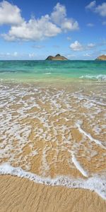 Nubes,Ondas,Arena,Mar,Paisaje,Playa