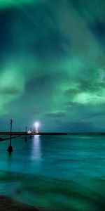 Landscape,Sea,Night,Lighthouses