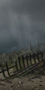 Landscape,Sea,Rain,Castles,Fantasy