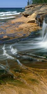 Landscape,Sea,Waterfalls